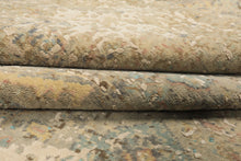 8x10 Beige, Turquoise, Gray Color Hand Knotted Sherpa Wool & Silk Modern & Contemporary Oriental Rug