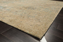 8x10 Beige, Turquoise, Gray Color Hand Knotted Sherpa Wool & Silk Modern & Contemporary Oriental Rug