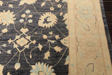 8x10 Denim, Ivory, Aqua Color Hand Knotted Peshawar Wool Traditional Oriental Rug