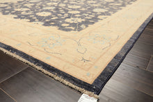 8x10 Denim, Ivory, Aqua Color Hand Knotted Peshawar Wool Traditional Oriental Rug