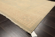 8x10 Mint, Tan, Beige Color Hand Knotted Khotan Wool Transitional Oriental Rug