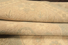 8x10 Mint, Tan, Beige Color Hand Knotted Khotan Wool Transitional Oriental Rug