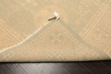 8x10 Mint, Tan, Beige Color Hand Knotted Khotan Wool Transitional Oriental Rug