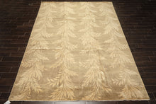 8x10 Moss, Beige, Color Hand Knotted Tibetan Wool Transitional Oriental Rug