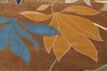 LoomBloom Multi Size Brown Hand Tufted Contemporary Floral Wool Oriental Area Rug