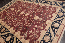 8'10"x11'8''  Red Hand Knotted Traditional Oriental Area Rug