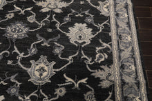 6x9 Charcoal, Gray, Graphite Color Hand Knotted Oushak Wool Traditional Oriental Rug