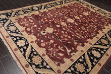 8'10"x11'8''  Red Hand Knotted Traditional Oriental Area Rug