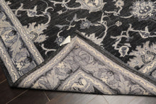 6x9 Charcoal, Gray, Graphite Color Hand Knotted Oushak Wool Traditional Oriental Rug