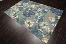 LoomBloom Multi Size Gray Hand Tufted Contemporary Floral Wool Oriental Area Rug