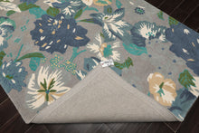 LoomBloom Multi Size Gray Hand Tufted Contemporary Floral Wool Oriental Area Rug