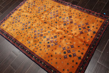 4'x6' Gold Hand Knotted Geometric Traditional 250 KPSI  Persian Wool Oriental Area Rug