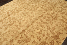 8' Square Tone on Tone Gold, , Color Hand Knotted Tibetan Wool Transitional Oriental Rug