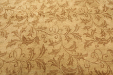 8' Square Tone on Tone Gold, , Color Hand Knotted Tibetan Wool Transitional Oriental Rug