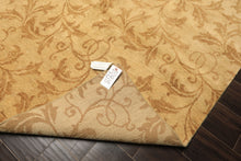 8' Square Tone on Tone Gold, , Color Hand Knotted Tibetan Wool Transitional Oriental Rug