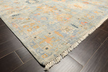 8x10 Blue, Aqua, Gold Color Hand Knotted Oushak Wool Modern & Contemporay Oriental Rug