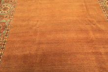 8x10 Caramel, Turquoise, Brown Color Hand Knotted Jaipur Wool Traditional Oriental Rug