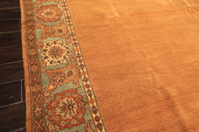 8x10 Caramel, Turquoise, Brown Color Hand Knotted Jaipur Wool Traditional Oriental Rug