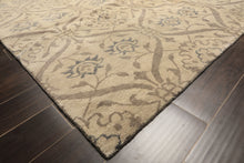 8x10 Gray, Taupe, Slate Color Hand Knotted Tibetan Wool Transitional Oriental Rug