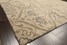 8x10 Gray, Taupe, Slate Color Hand Knotted Tibetan Wool Transitional Oriental Rug