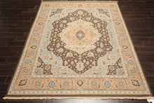 8x10 Peach, Brown, Mint Color Hand Knotted Soumak Wool Traditional Oriental Rug