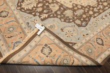8x10 Peach, Brown, Mint Color Hand Knotted Soumak Wool Traditional Oriental Rug