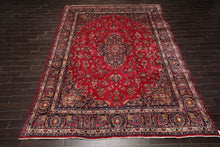 9x12 Red Hand Knotted Traditional Sarouk Wool Oriental Area Rug