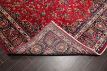 9x12 Red Hand Knotted Traditional Sarouk Wool Oriental Area Rug