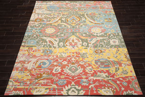 LoomBloom 8x10 Sage Hand Tufted Transitional Oushak Arts & Crafts Wool Oriental Area Rug