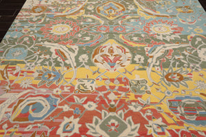 LoomBloom 8x10 Sage Hand Tufted Transitional Oushak Arts & Crafts Wool Oriental Area Rug