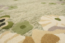 8x10 Sage, Ivory, Taupe Color Hand Tufted Irregular Rug Wool Modern & Contemporary Oriental Rug