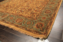 6x9 Gold, Turquoise, Rust Color Hand Knotted Oushak Wool Traditional Oriental Rug