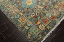 LoomBloom Multi Sizes Celadon Hand Knotted Transitional Oushak Arts & Crafts Wool Oriental Area Rug