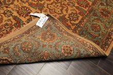 6x9 Gold, Turquoise, Rust Color Hand Knotted Oushak Wool Traditional Oriental Rug
