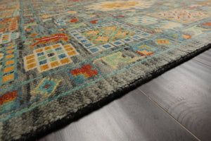 LoomBloom Multi Sizes Celadon Hand Knotted Transitional Oushak Arts & Crafts Wool Oriental Area Rug