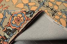 Multi Size Beige Peach Blue Color Hand Tufted Arts & Crafts Wool Transitional Oriental Rug