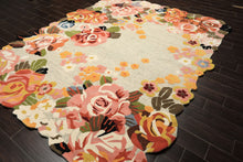8x10 Mint, Blush, Gold Color Hand Tufted Irregular Rug Wool Modern & Contemporary Oriental Rug