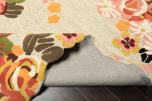 8x10 Mint, Blush, Gold Color Hand Tufted Irregular Rug Wool Modern & Contemporary Oriental Rug