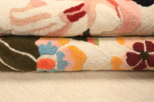 8x10 Ivory, Blush, Green Color Hand Tufted Irregular Rug Wool Modern & Contemporary Oriental Rug