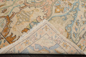 LoomBloom Multi Sizes Beige Hand Knotted Transitional Oushak Arts & Crafts Wool Oriental Area Rug