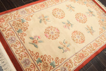 4x6 Beige, Caramel, Taupe Color Hand Knotted Chinese Art Deco Wool Traditional Oriental Rug