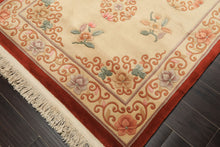 4x6 Beige, Caramel, Taupe Color Hand Knotted Chinese Art Deco Wool Traditional Oriental Rug