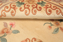 4x6 Beige, Caramel, Taupe Color Hand Knotted Chinese Art Deco Wool Traditional Oriental Rug