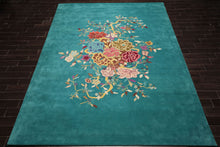 LoomBloom Multi Sizes Turquoise Hand Tufted Floral Chinese Art Deco New Zealand Wool Oriental Area Rug