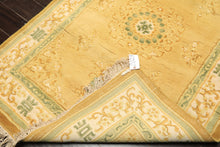 4x6 Gold, Ivory, Sage Color Hand Knotted Indo Tibetan Wool Traditional Oriental Rug