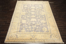 9x12 Gray, Ivory, Washed out Muted earth tones Color Hand Knotted Oushak New Zealand Wool Transitional Oriental Rug