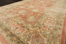 4x6 Blush, Ivory, Mint Color Hand Knotted Indo Kashan Wool Traditional Oriental Rug