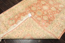 4x6 Blush, Ivory, Mint Color Hand Knotted Indo Kashan Wool Traditional Oriental Rug