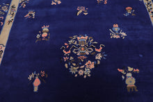 LoomBloom  Multi Sizes Royal Blue Hand Tufted Pictorial Chinese Art Deco New Zealand Wool Oriental Area Rug