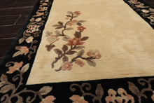 3x5 Beige, Charcoal, Blush Color Hand Knotted Chinese Art Deco Wool Traditional Oriental Rug